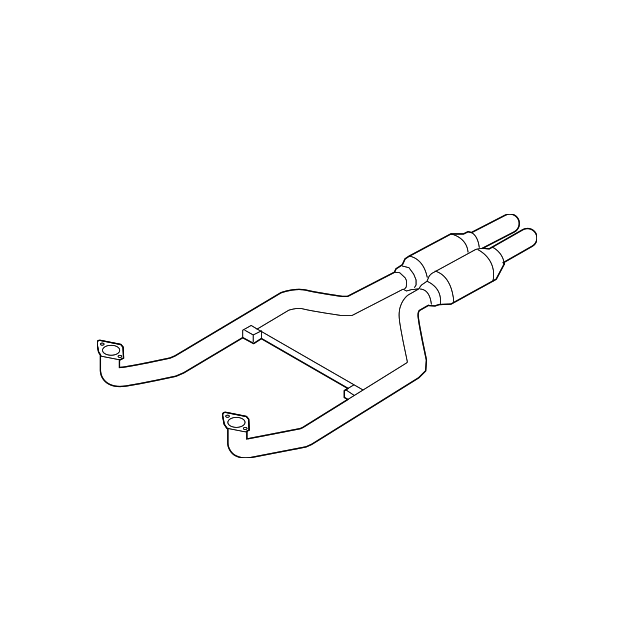 Genuine BMW N63 V8 Centre Exhaust/Midpipe (Mid Pipe) with Primary Silencer (Center Muffler/Resonator) - OEM 18307646948 - Fits F10 550i xDrive, F07 550i GT xDrive, F01 750i xDrive, F02 750Li xDrive, Alpina B7/B7L xDrive - Middle Section Pipes