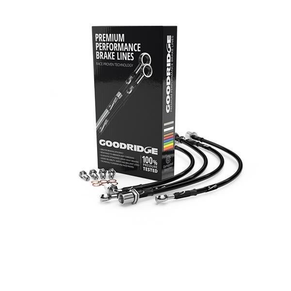 Goodridge Stainless Steel Braided Brake Lines/Hoses Kit for BMW 5/6/7/8 Series (G30 G31 G32 G11 G12 G14 G15) - Performance Flexi Brake Pipe Upgrade, TUV/DOT Approved - Fits 520i 530d 540i 630i 730d 740i 840d M850i