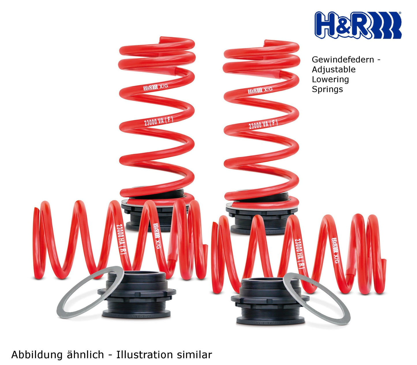 H&R 23000-4 Height-Adjustable Lowering Springs for BMW 5 Series F11 Touring/Estate/Wagon (2010-2017) – Front 40-55mm, Rear 25-40mm – xDrive AWD & Self-Levelling Rear Air Suspension Compatible – Sport Springs Suspension Drop Kit – Coilover Alternative
