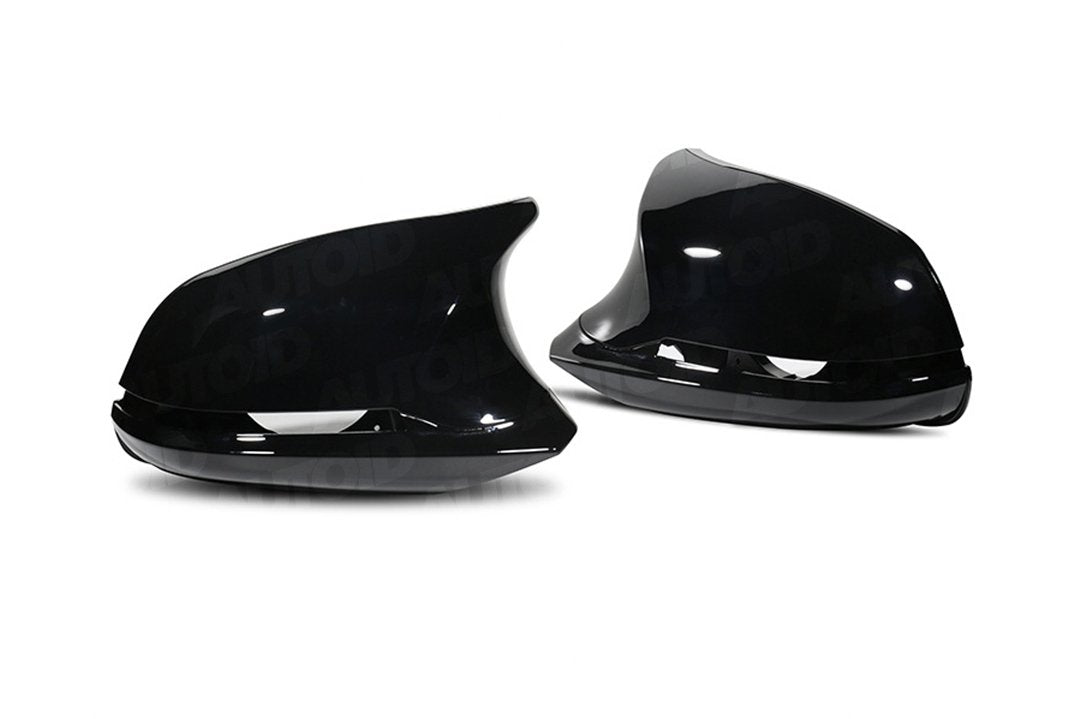 AUTOID TRE Gloss Black M Style Replacement Door/Wing/Side Mirror Caps/Covers & Housings for BMW 1/2/3/4 Series F20 F21 F22 F23 F30 F31 F34 F35 F32 F33 F36, F87 M2, i3 (I01) & X1 (E84) – Piano Black Pair