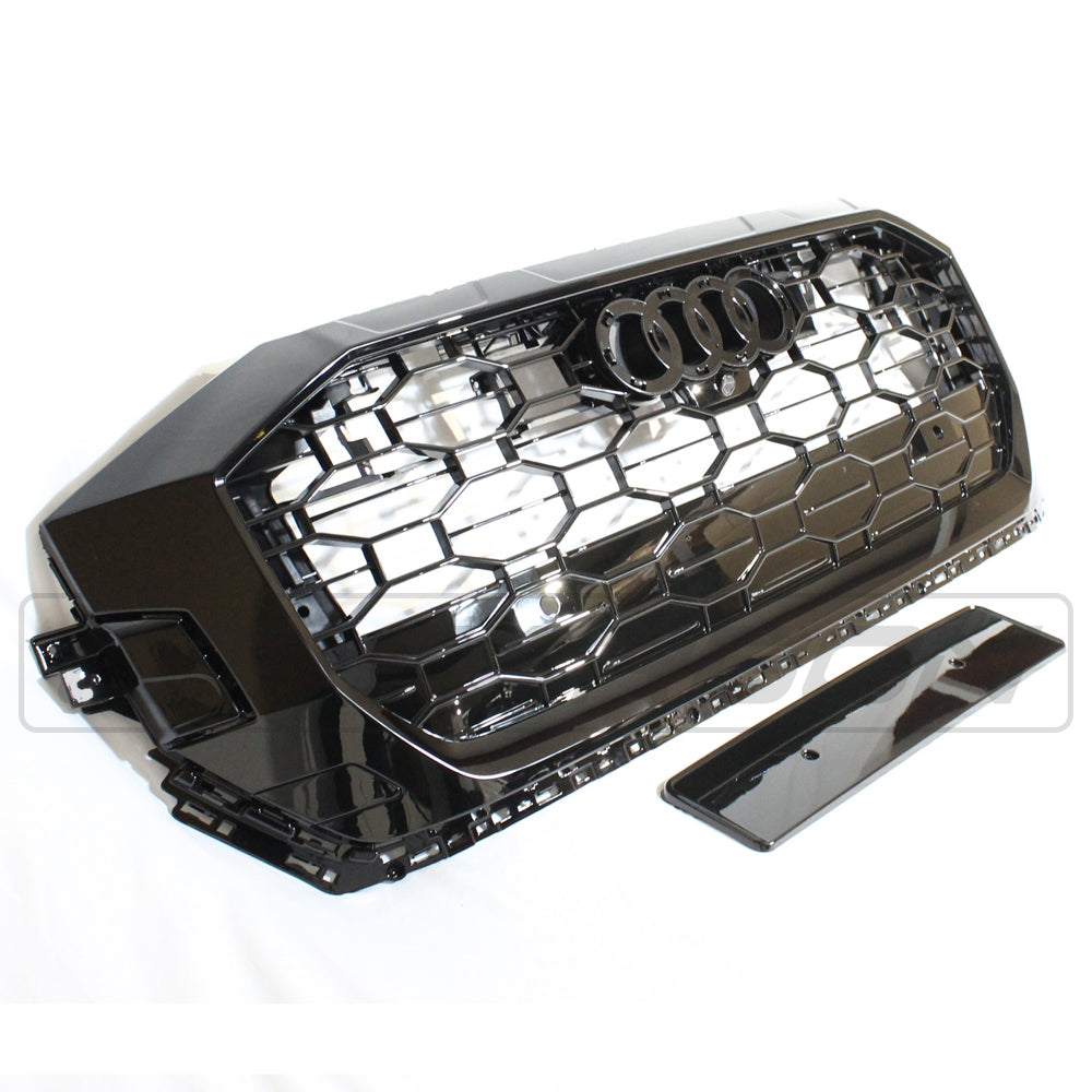 AUDI Q8 / SQ8 2019+ ALL BLACK HONEYCOMB GRILLE - BLAK BY CT CARBON