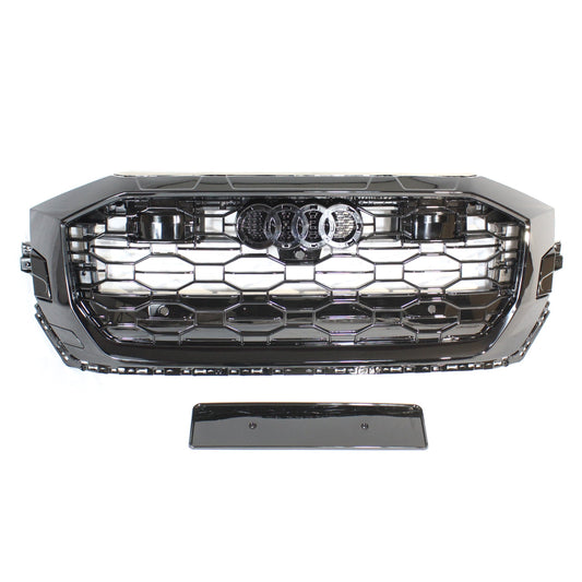 AUDI Q8 / SQ8 2019+ ALL BLACK HONEYCOMB GRILLE WITH ACC - BLAK BY CT CARBON