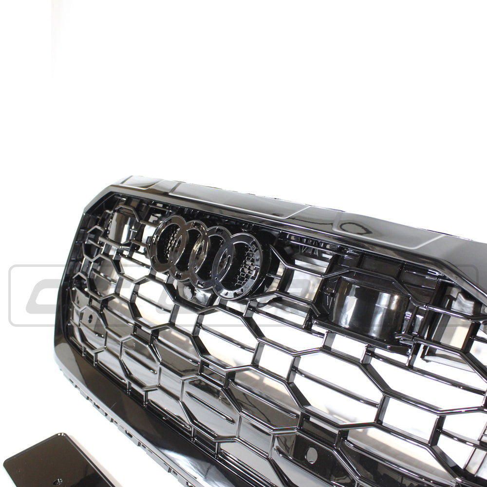 AUDI Q8 / SQ8 2019+ ALL BLACK HONEYCOMB GRILLE WITH ACC - BLAK BY CT CARBON
