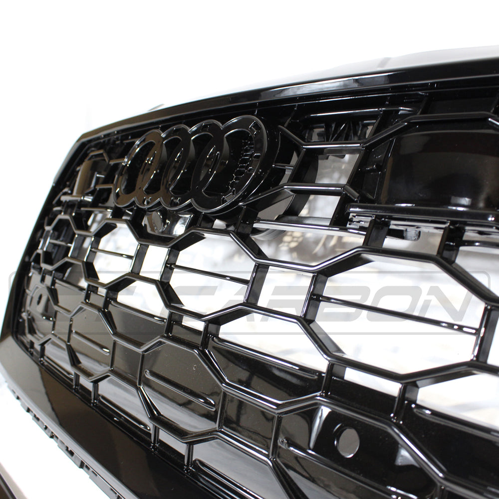 AUDI Q8 / SQ8 2019+ ALL BLACK HONEYCOMB GRILLE WITH ACC - BLAK BY CT CARBON