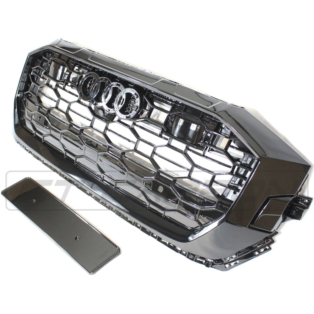 AUDI Q8 / SQ8 2019+ ALL BLACK HONEYCOMB GRILLE WITH ACC - BLAK BY CT CARBON