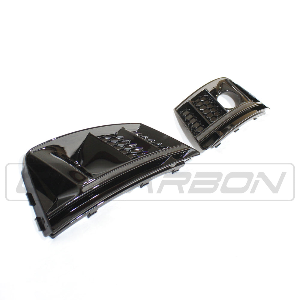 AUDI A4 B9 2016 ALL BLACK HONEYCOMB FOG LIGHT SURROUNDS
