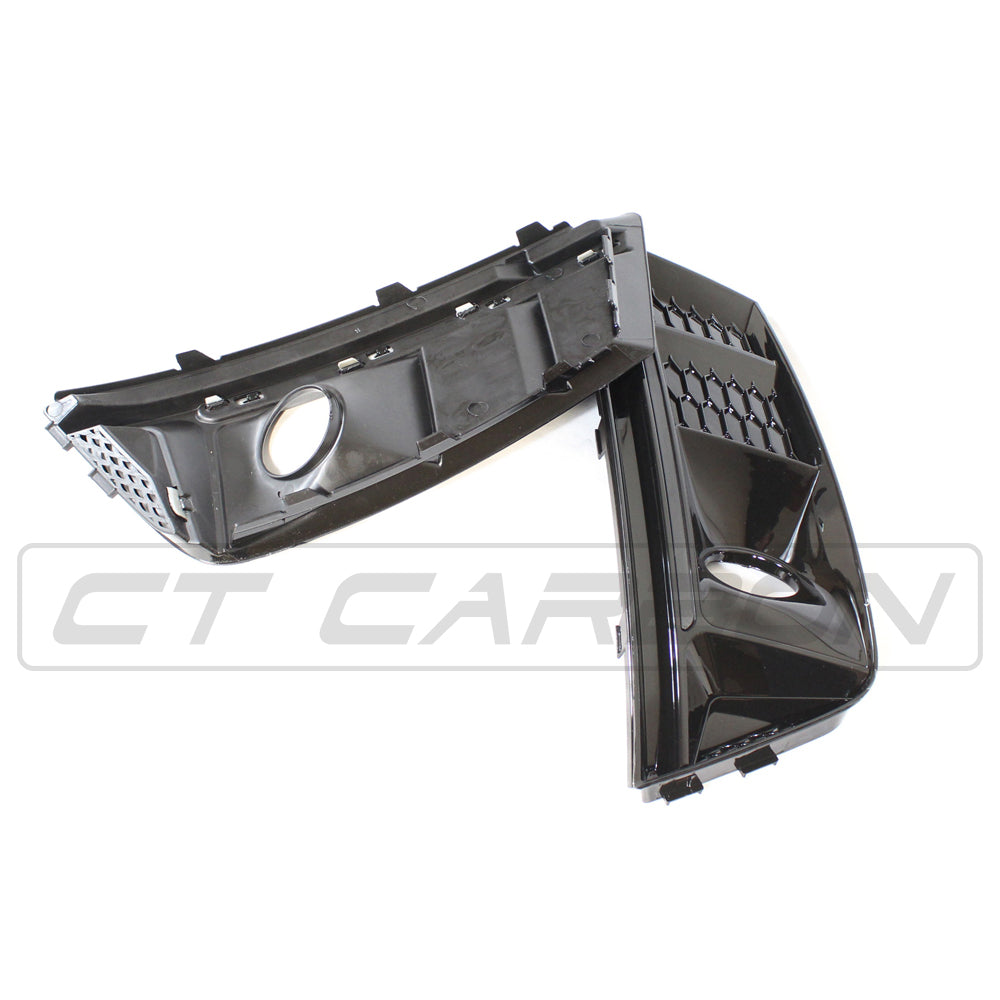 AUDI A4 B9 2016 ALL BLACK HONEYCOMB FOG LIGHT SURROUNDS
