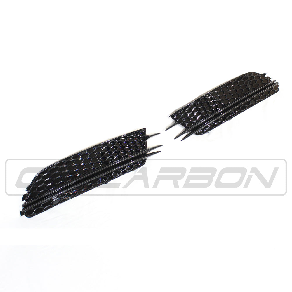 AUDI A6 C7 2012-2015 ALL BLACK HONEYCOMB FOG LIGHT SURROUNDS