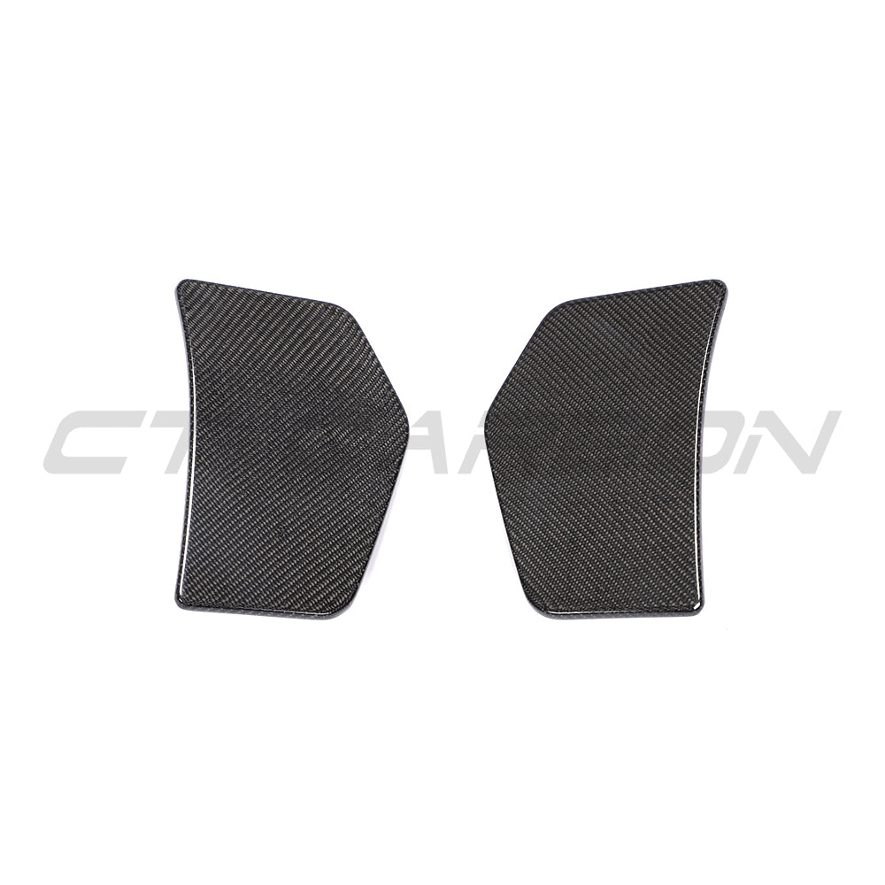 Audi TT RS Mk3 8S Quattro 2015–2018 Carbon Fibre Rear Bumper Extensions, Corner Lips & Spats – CT Carbon Gloss Rear Skirt/Valance Extension Apron Add-On Diffuser Corner Trims / Bumper Corners (Pair)