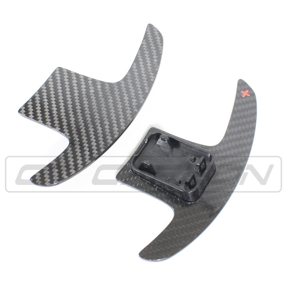 CT Carbon Dry Carbon Fibre Paddle Shifters for BMW G & F Series - Steering Wheel Paddle Extensions, Shift Paddles, Gear Change Levers - Fits G20 G80 G22 G82 G30 F90 F40 F44 G01 G02 G05 G06 | M3 M4 M5 X3M X4M X5M X6M