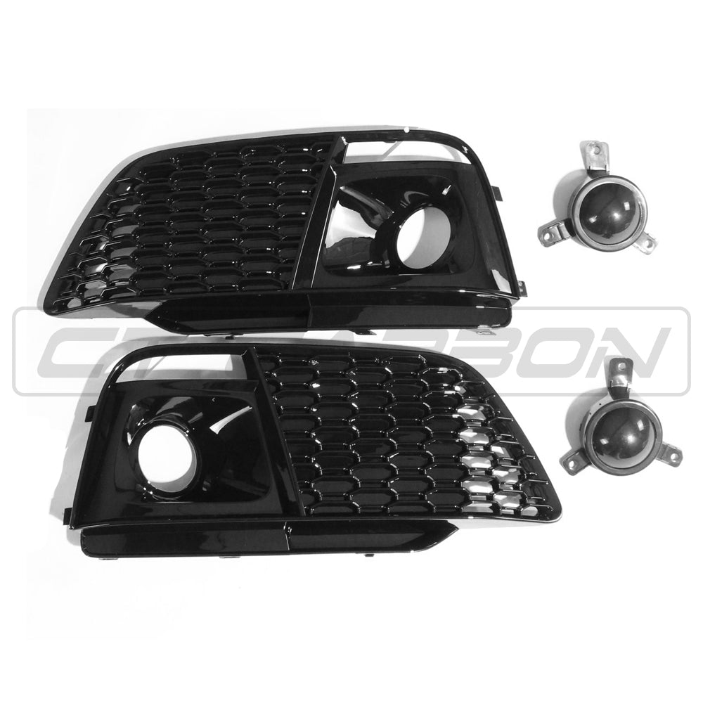 AUDI Q5 SQ5 2016-2020 ALL BLACK FOG LIGHT SURROUND