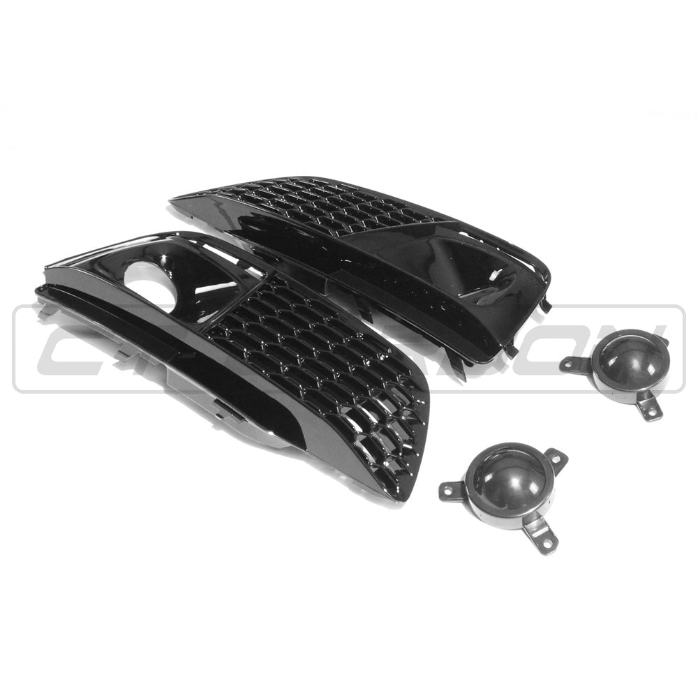 AUDI Q5 SQ5 2016-2020 ALL BLACK FOG LIGHT SURROUND