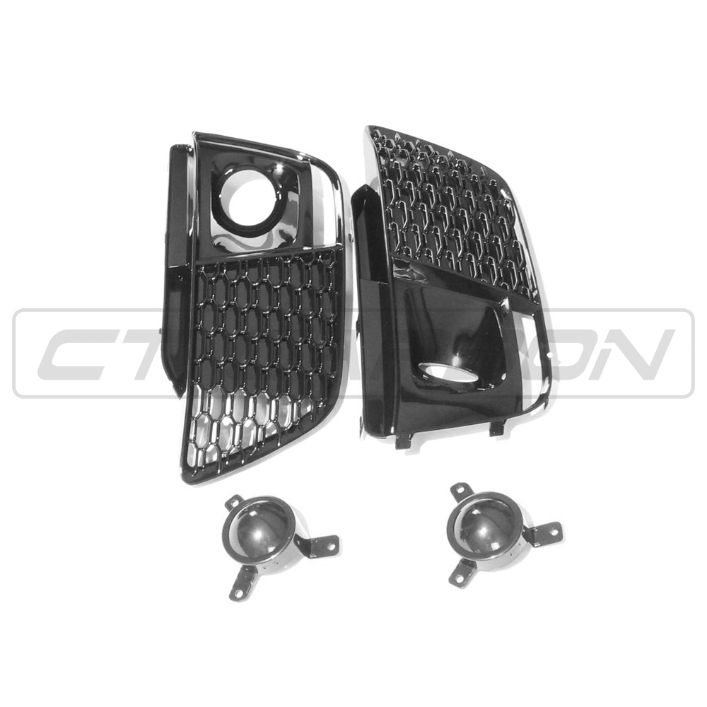 AUDI Q5 SQ5 2016-2020 ALL BLACK FOG LIGHT SURROUND