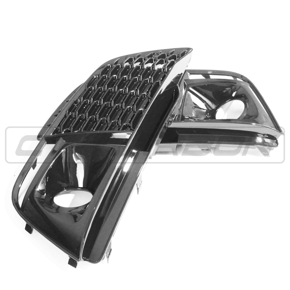 AUDI Q5 SQ5 2016-2020 ALL BLACK FOG LIGHT SURROUND
