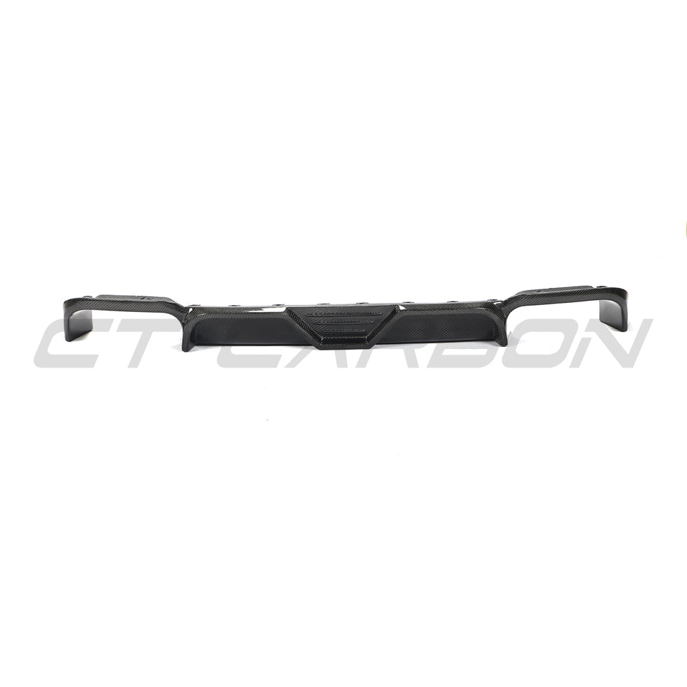BMW X3M/X4M F97/F98 2018-2023 Carbon Fibre (Fiber) Rear Diffuser - CT Carbon Rear Valance/Rear Bumper Insert/Lower Spoiler/Rear Apron/Rear Lip - Fits X3 M & X4 M Competition