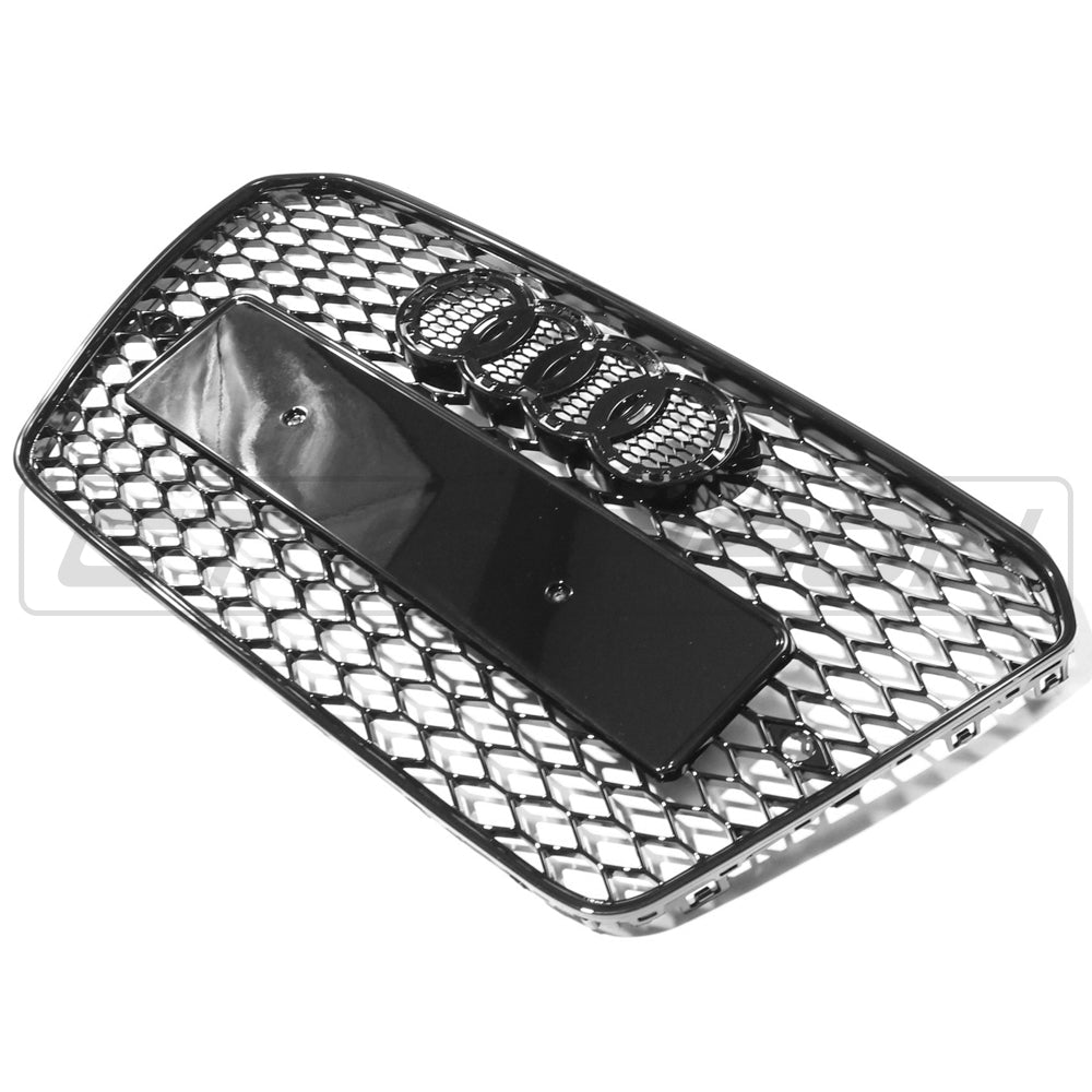 AUDI A5 S5 2013-2016 B8.5 ALL BLACK HONEYCOMB GRILLE V2