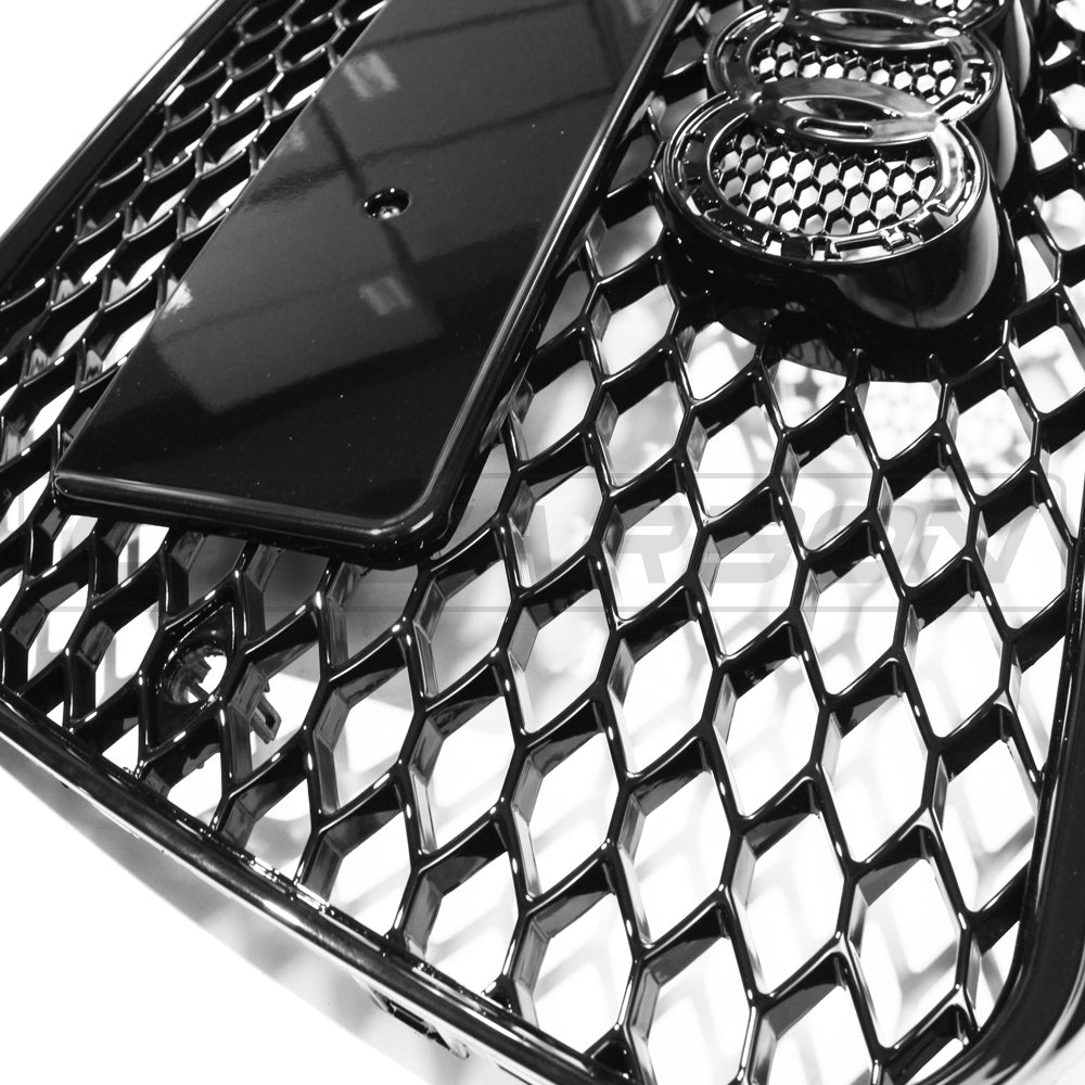 AUDI A5 S5 2013-2016 B8.5 ALL BLACK HONEYCOMB GRILLE V2