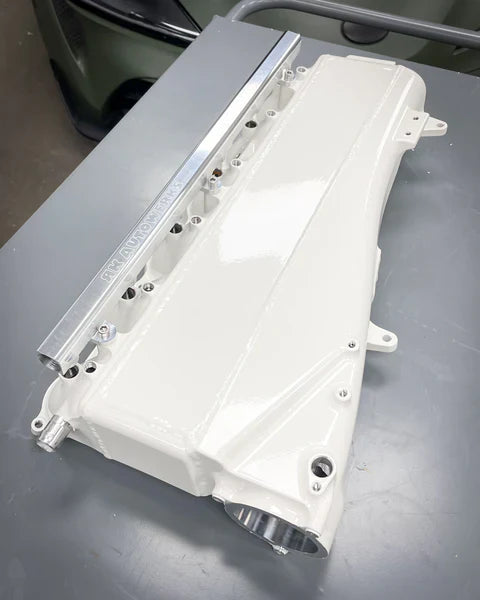 RK Autowerks B58 Billet Port Injection Intake Manifold with Fuel Rail for BMW F30 F31 F32 F33 F36 340i 440i, G20 G21 M340i, G29 Z4 M40i and Toyota A90 GR Supra - 40% Larger Integrated Charge Cooler Core