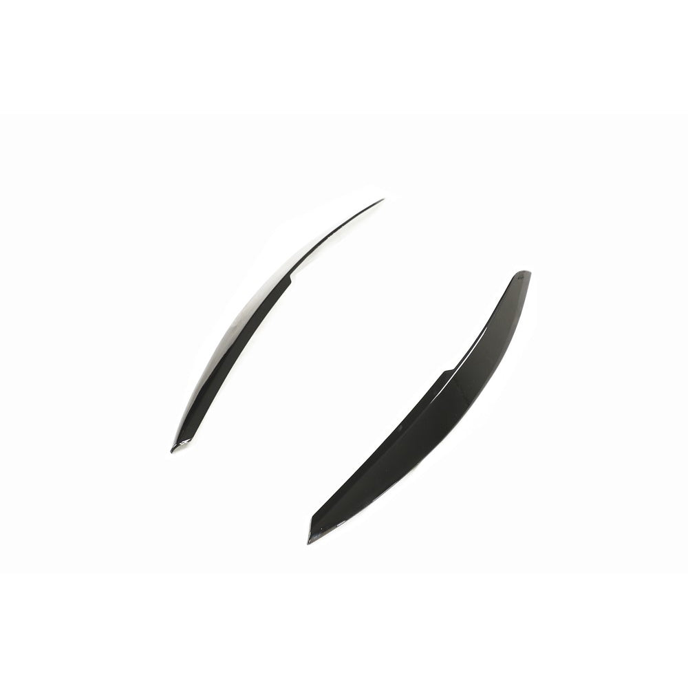 VOLKSWAGEN VW POLO MK5 6R/6C 2009-2017 GLOSS/PIANO BLACK ABS HEADLIGHT/HEADLAMP EYEBROWS EYELIDS BROWS COVERS FRONT LIGHT TRIM SET - BLAK BY CT