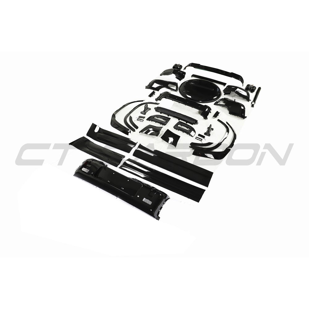 Land Rover Defender 110 L663 2020+ Gloss Piano Black Exterior Styling Kit – Black Pack Conversion, Shadowline Blackout Dechrome Trim Covers, ABS OE-Style Upgrade for 5-Door LWB by CT BLAK