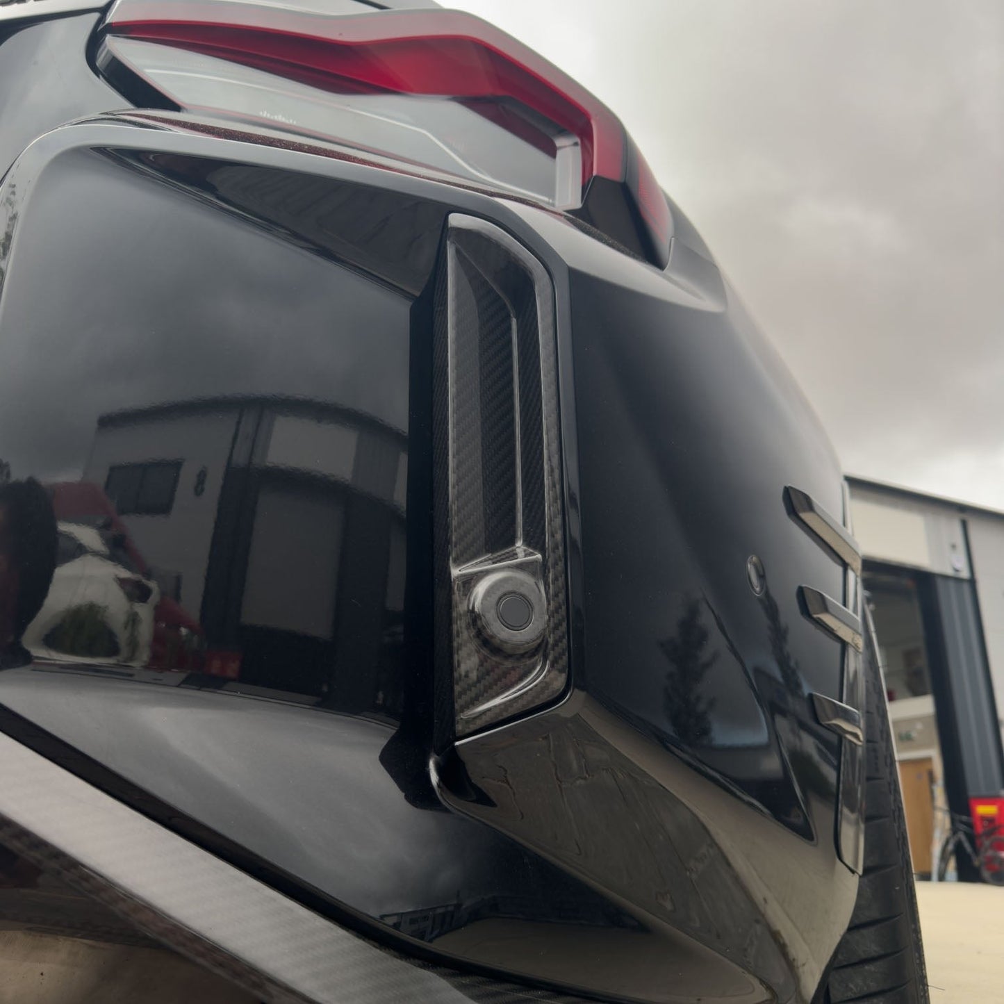 CT Design Carbon Fibre/Fiber Rear Bumper Reflector Delete Covers for BMW M2 G87 (2023+) – Rear Marker Delete/Blanking Plates, Block-Off Caps/Plugs Kit, Gloss Pre-Preg OEM+ Styling