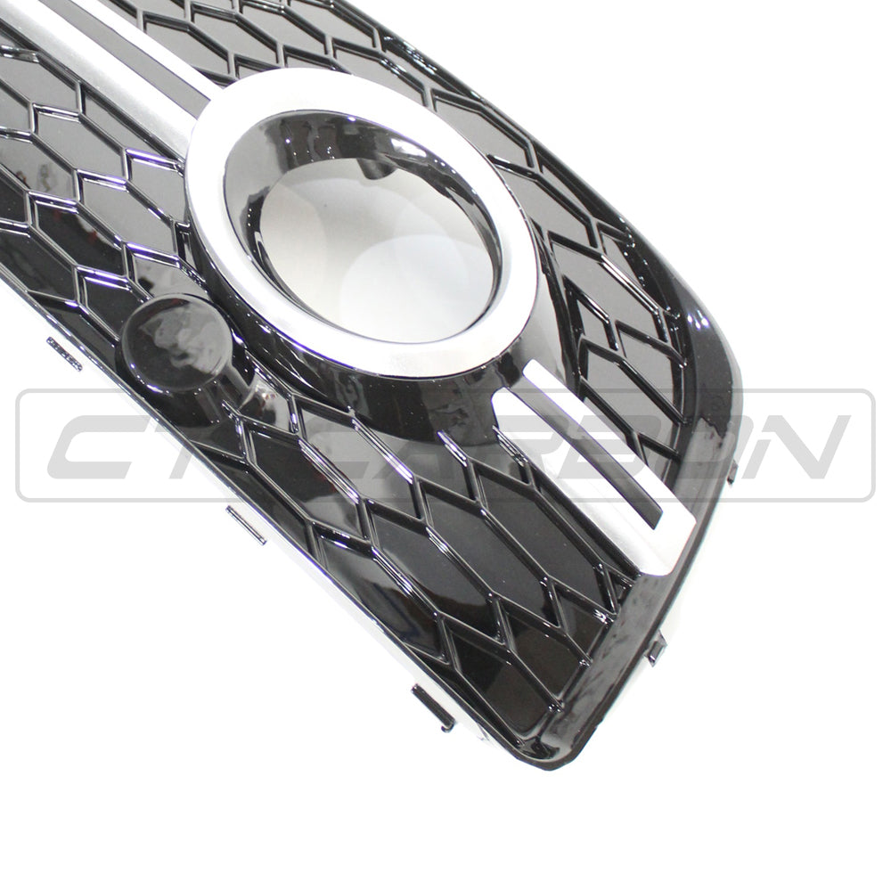 AUDI Q5 SQ5 2013-2015 BLACK/SILVER FOG LIGHT SURROUND