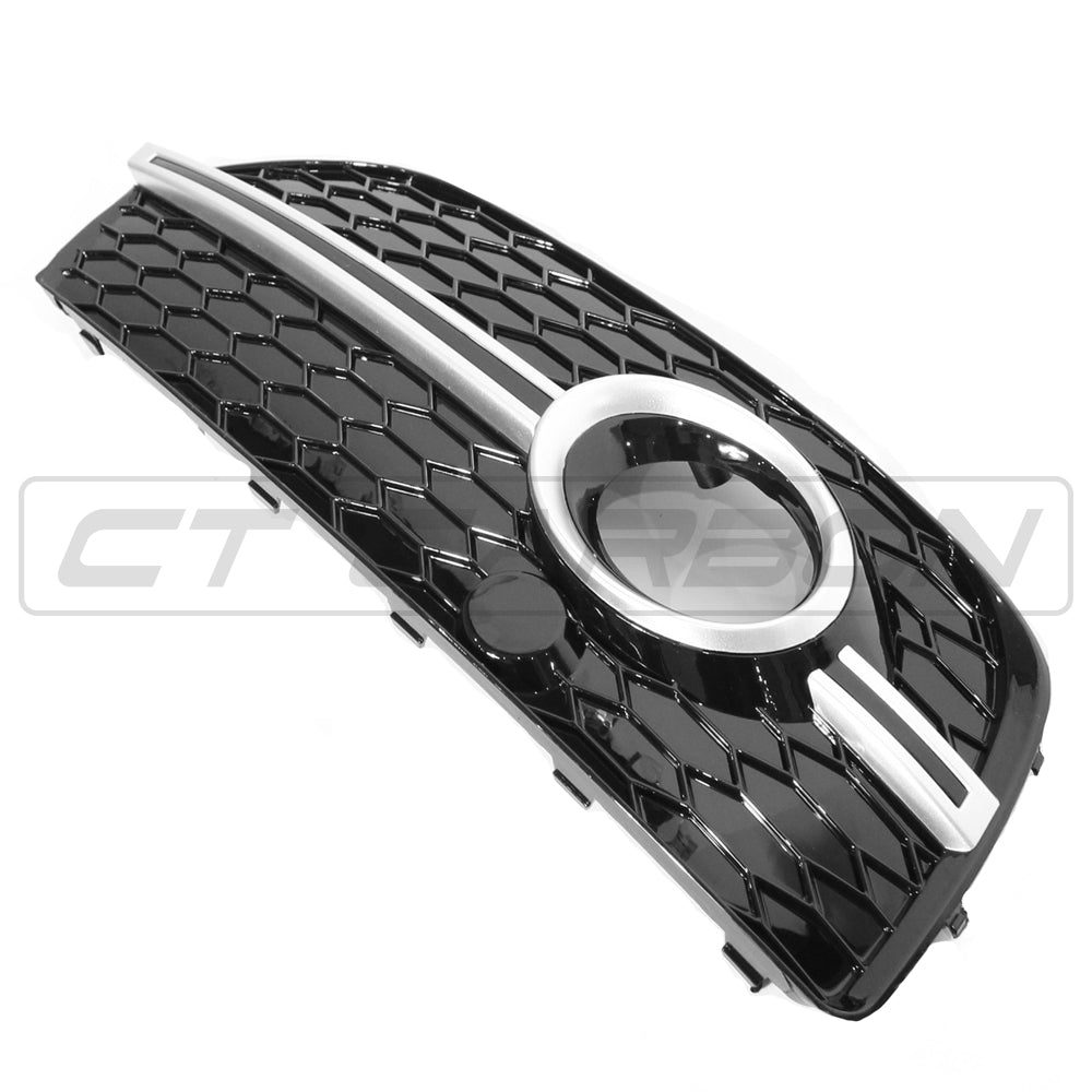 AUDI Q5 SQ5 2013-2015 BLACK/SILVER FOG LIGHT SURROUND