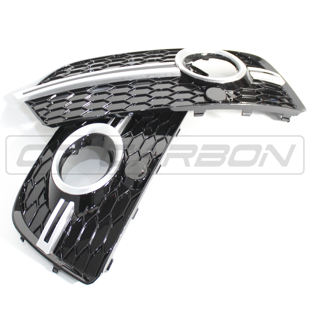 AUDI Q5 SQ5 2013-2015 BLACK/SILVER FOG LIGHT SURROUND