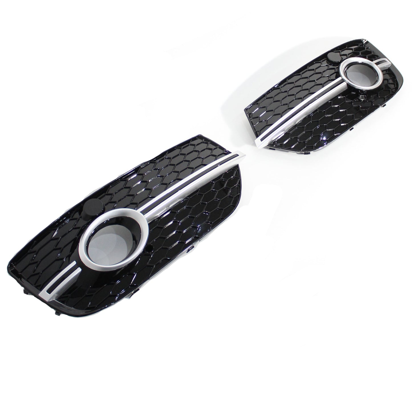 AUDI Q5 SQ5 2013-2015 BLACK/SILVER FOG LIGHT SURROUND