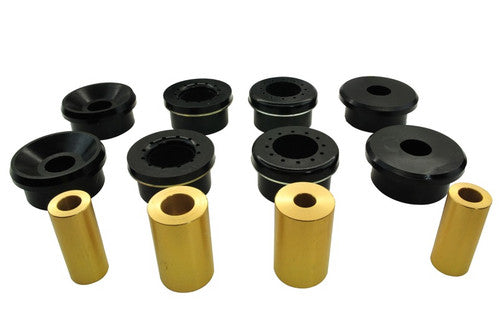 Whiteline Rear Subframe Mount Inserts Poly Bush Kit – Polyurethane Rear Cradle/Crossmember Bushings – Reduce Wheel Hop, Improve Traction & Handling – Performance Suspension Upgrade for Track & Fast Road
