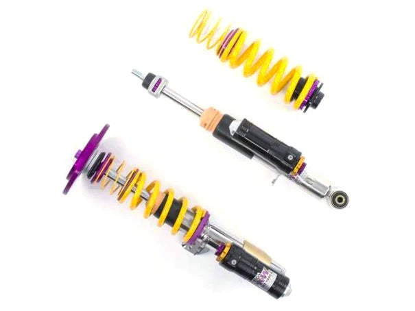 KW Clubsport 3-Way Adjustable Coilovers for BMW M3 F80 & M4 F82 (F8X) incl. M4 CS – Height Adjustable, Remote Reservoir Performance Suspension, Rebound/Compression Damping – Track Day/Fast Road (397202AN/397202BB)