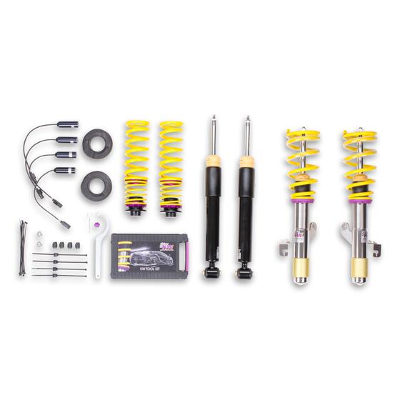KW Variant 2 (V2) Coilover Kit for BMW F30 3 Series & F32 4 Series (xDrive) - Height & Rebound Adjustable Inox-Line - Includes Electronic Damper Deactivation/EDC Delete - 1522000T