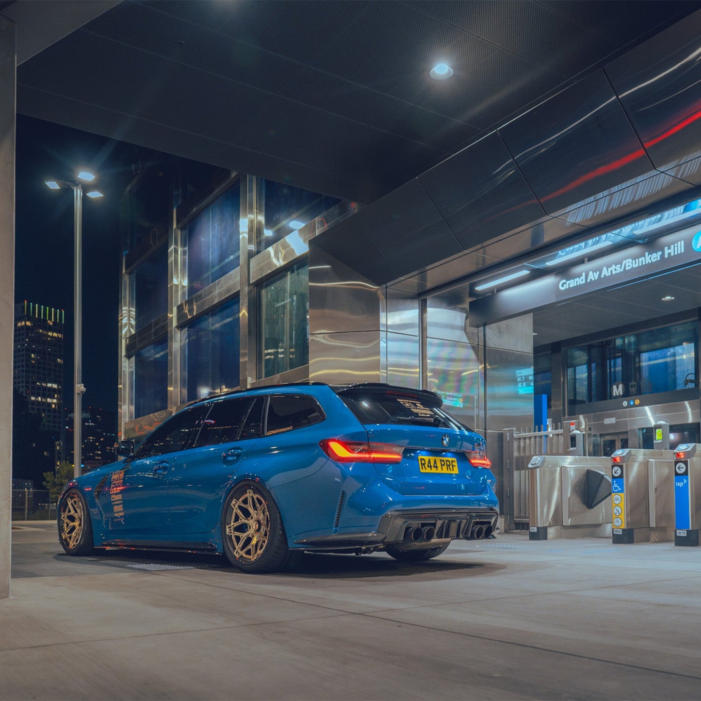 MHC+ BMW M3/M4 DF1 LED Rear Diffuser In Gloss Pre Preg Carbon Fibre (G80/G81/G82/G83)
