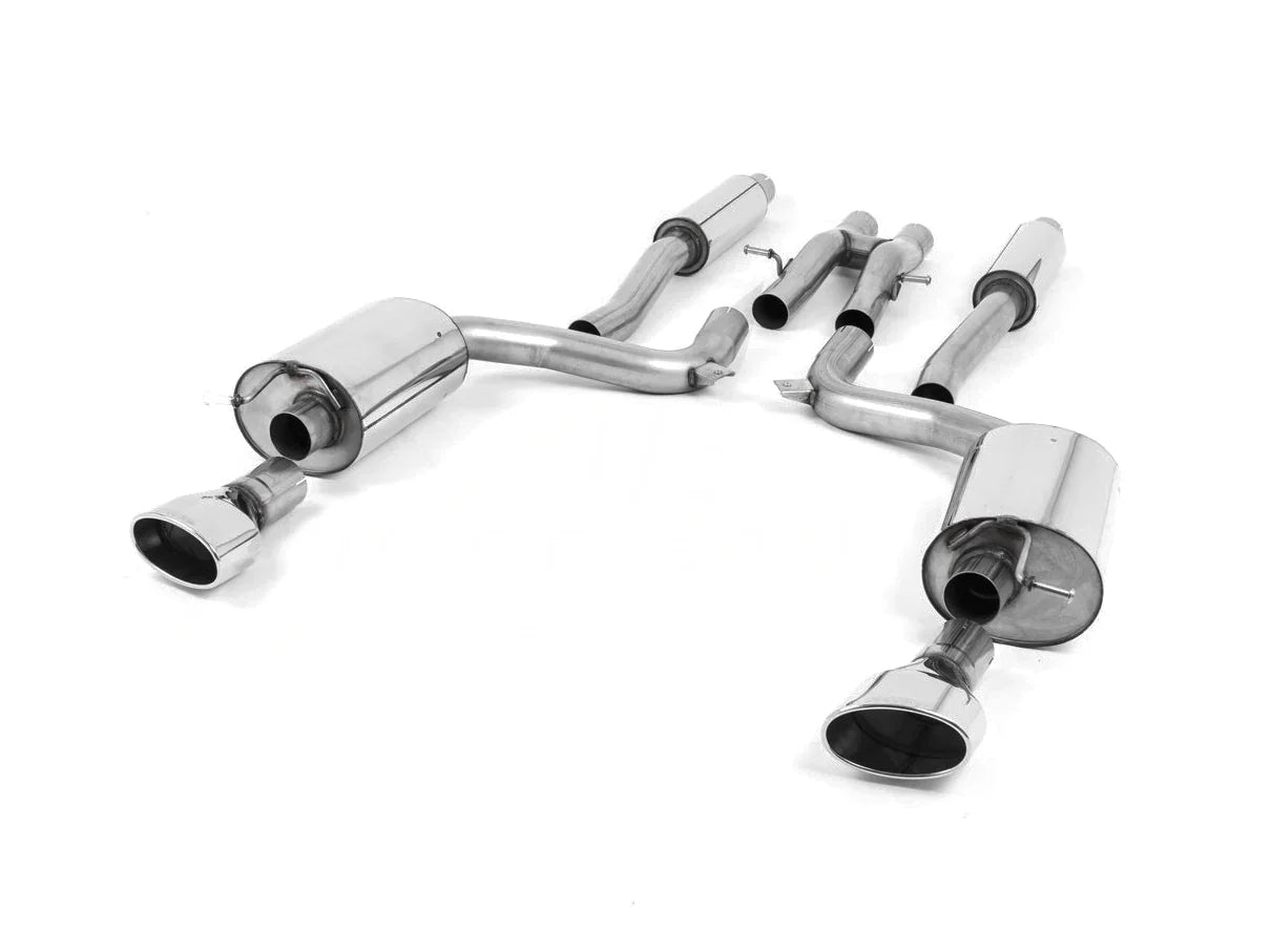 Milltek Sport Audi RS4 B7 4.2 FSI V8 Switchable/Valved Cat-Back/Catback Exhaust (2006-2008) Saloon Avant Cabriolet | Non-Resonated Flap-Controlled Sports/Performance Back Box | SSXAU218 | Polished Stainless or Cerakote Black Tips