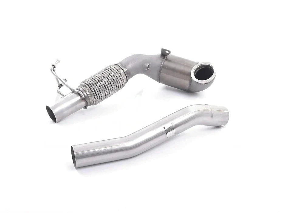 Milltek Sport Cast Stainless Steel 3" Large-Bore Downpipe with Hi-Flow 200 Cell HJS Sports Cat