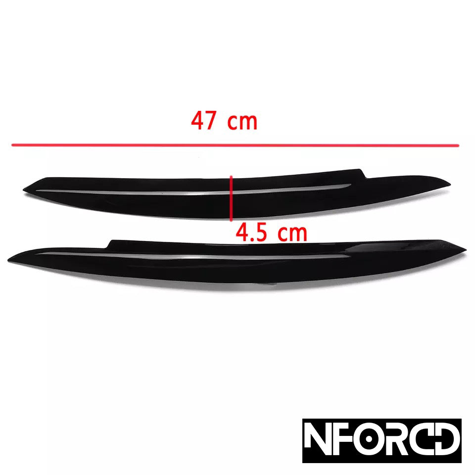 VW Volkswagen Golf Mk6 2009-2013 (Golf 6) Headlight Eyelids / Eyebrow Covers Stick-On Headlamp Brows Trim - Fits GTI R TSI TDI - Pair, Adhesive Included