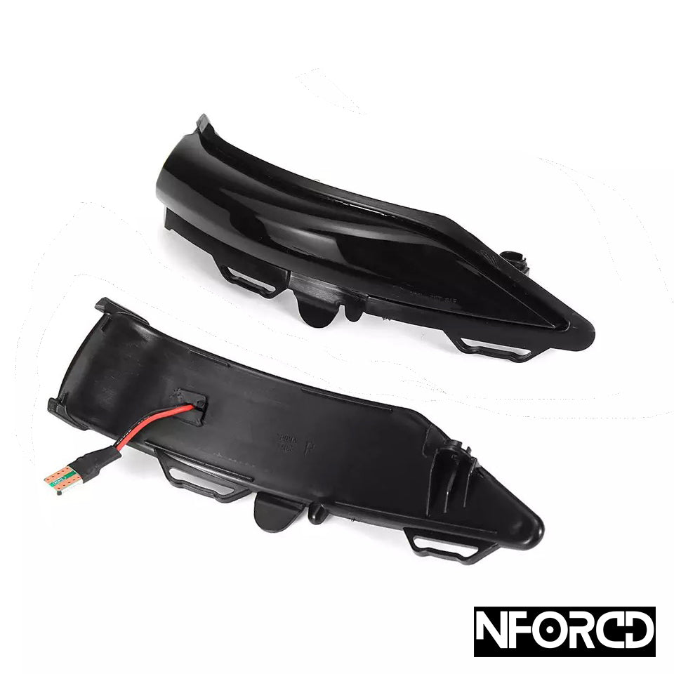 Ford Fiesta MK8 Smoked LED Side Indicators / Side Repeaters (2017-2023) | Tinted Dark Lens Wing/Fender Side Marker Turn Signal Blinker Lights | Plug & Play Direct Replacement Upgrade | Pair