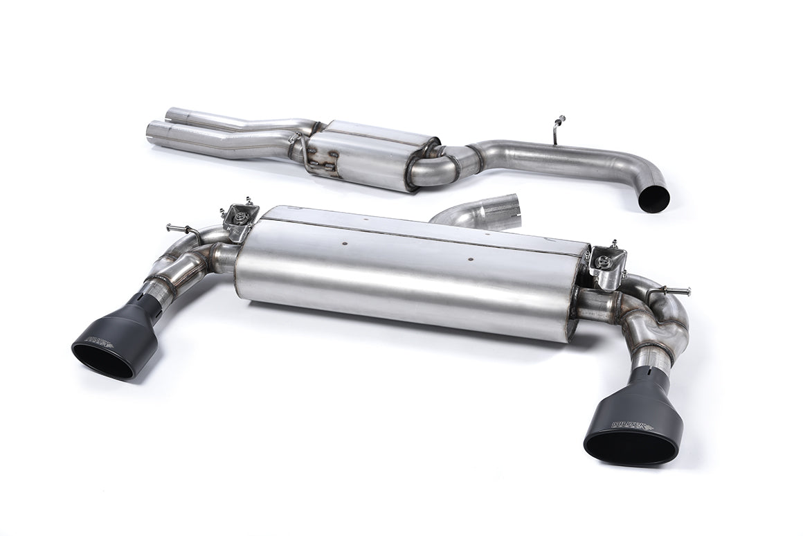 Milltek Audi RS3 8V Sportback Performance Cat-Back Exhaust (Pre-Facelift) - 3in/76mm, Valved or Non-Valved, Resonated or Non-Res, HollowTek, EC Approved Options, Cerakote Black or Polished 150x95mm Oval Tips - UK Made