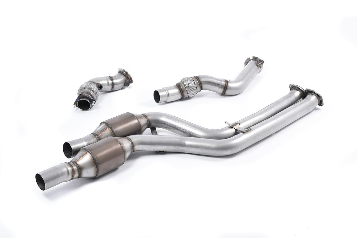Milltek SSXBM1030 BMW M3/M4 F80 F82 F83 S55 F8x 2014-2020 3in (76.2mm) Catted Downpipes / Front Pipes, 200 Cell High Flow Sports Cats, Primary Cat Replacement, Non-OPF, Fits Milltek Cat-Back, UK MOT Friendly Exhaust Upgrade, Stage 2 Support