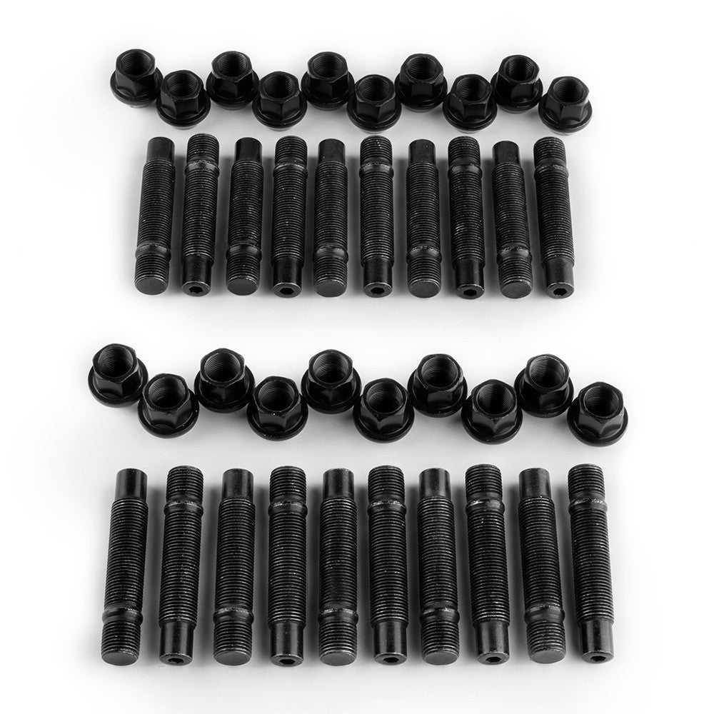 Millway Motorsport BMW Wheel Stud Conversion Kit M14x1.25 90mm - Extended Lug/Hub Studs, Lug Bolts to Studs, Track/Street, 25mm Spacer Compatible, Set of 20 | AWS-14-90-X20