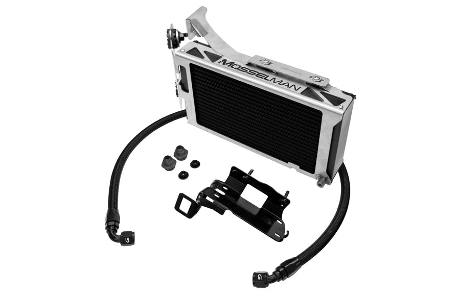 Mosselman Single-to-Twin Oil Cooler Extension Kit – BMW E82/E88 135i & 1M (N54/N55) – Setrab 19-Row – OCE8X.N5X.3
