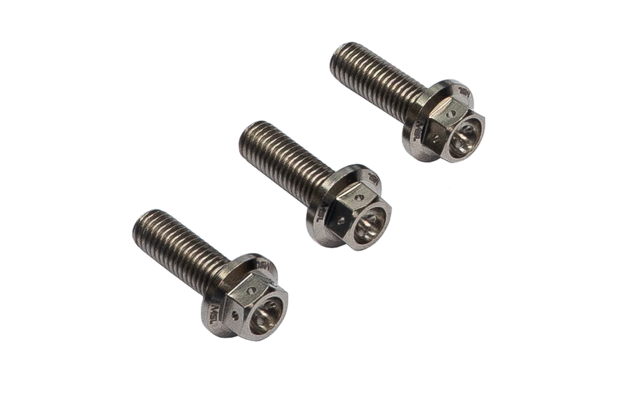 Mosselman MSL Titanium GR5 Hex-Race Oil Thermostat Bolt Set for BMW N54 N55 S55 (M8 x 25mm, 3x) - Fits M135i M235i 335i 435i Z4 35i M2 M3 M4