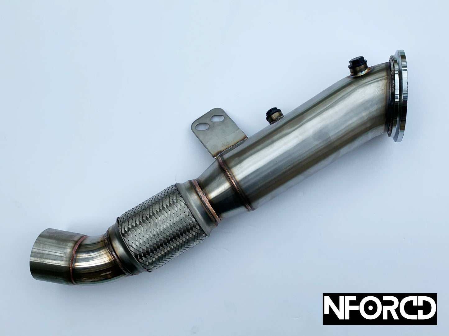 Nforcd BMW B58 4-Inch Decat Downpipe Catless Stainless Steel Performance Exhaust Upgrade for M140i/M240i/340i/440i Stage 2 Ready