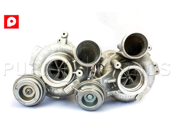Pure Turbos Stage 2 Hybrid Turbochargers for BMW S63/S63TU (M5 M6 X5M X6M F10 F06 F12 F13 F85 F86 E70 E71) - CNC Machined, VSR Balanced - Core Exchange - PT014
