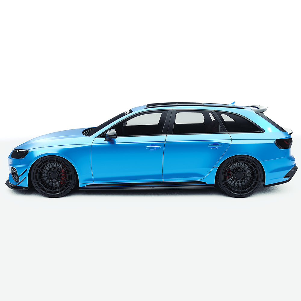 Audi RS4 Avant Estate B9.5 Facelift Carbon Fibre Body Kit by CT Design – 6pc Aero Styling Pack (Front Splitter, Side Skirts, Diffuser, Roof & Tailgate Spoilers, Canards) – Dry Pre