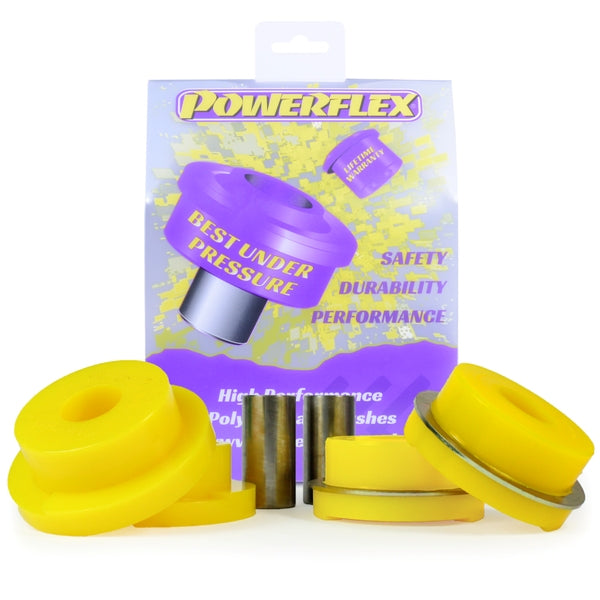 Powerflex PFR5-4610 Polyurethane Rear Subframe Front Mount Bushes (Pair) for BMW E46 3 Series, X3 E83, Z4 E85/E86/E89 - Rear Axle Carrier Front Bushings Polybush Kit - Uprated Road Series