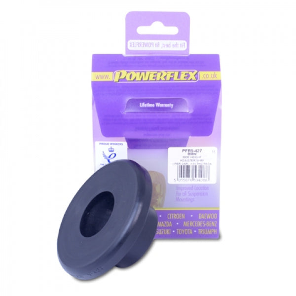 Powerflex PFR5-427 BMW Rear Coil Spring Spacer Pad Isolator Spring Seat 11.4mm - Ride Height Corrector Levelling Shim RHD UK Lean Fix - Polyurethane - 1 Series F20 F21, 3 Series E90 E91 E92 E93, F30 F31 xDrive - Replaces OE 33536769473