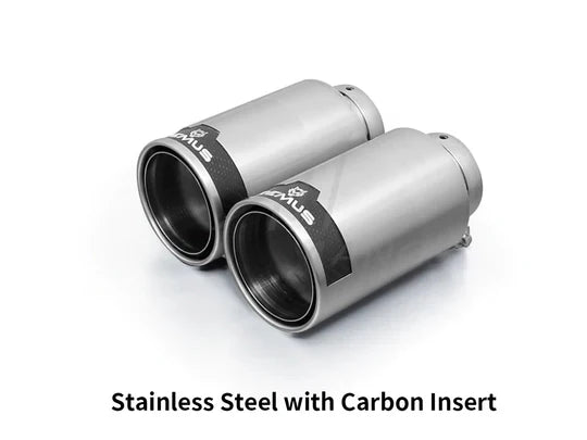 Remus Tailpipes Exhaust Tips 98mm/102mm - Stainless, Carbon, Black Chrome - Audi S1/A1; BMW F87 M2/M2 Competition, F80 M3, F82/F83 M4, F97 X3 M; VW Golf R MK7/MK7.5; Ford Mustang 5.0 V8