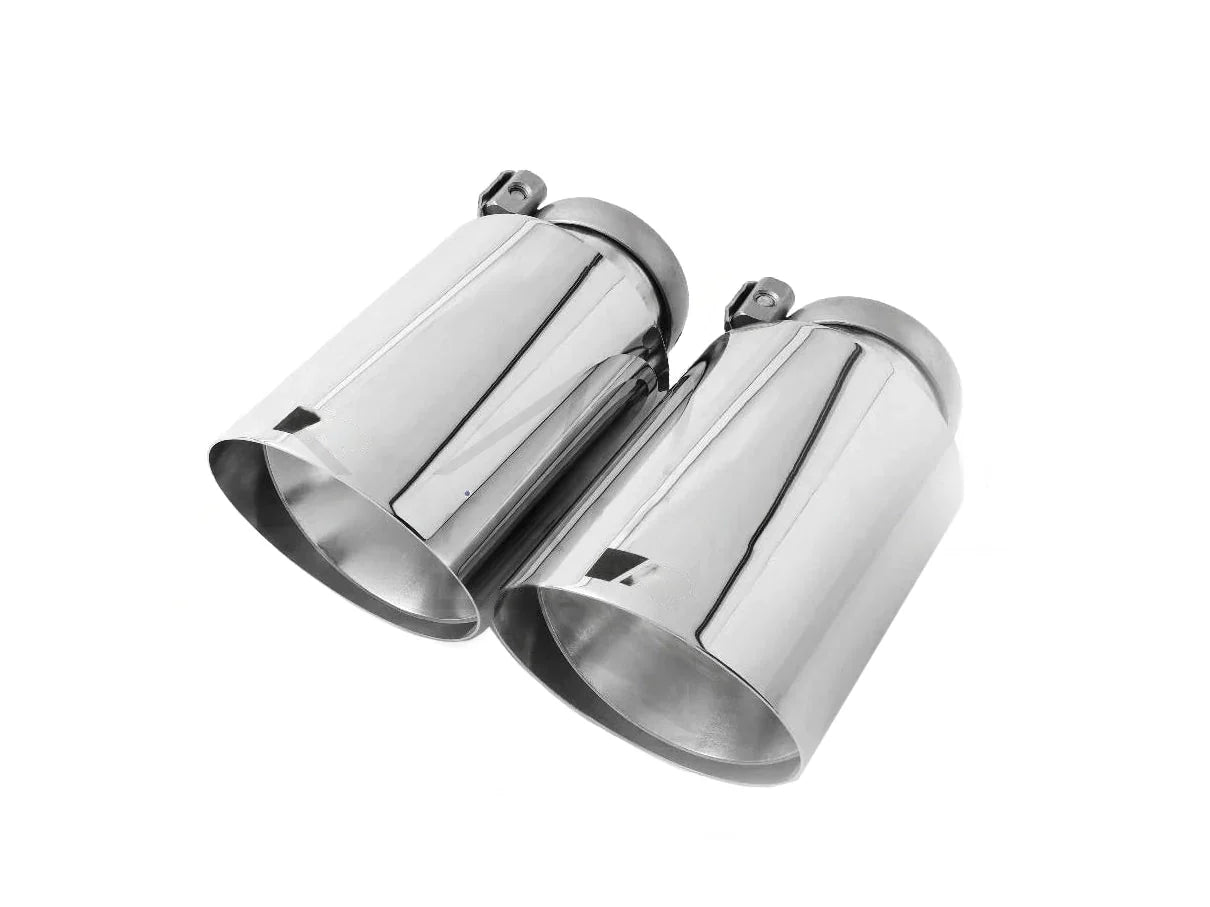 Remus Quad Exit 102mm Chrome Exhaust Tips Tailpipe Finishers (Set of 4) for Audi RS6 C8 Avant, RS7 C8 Sportback & BMW M5 F90/Competition - Polished Stainless Tail Trims - Part 0446 70SGR - GPF/OPF Compatible