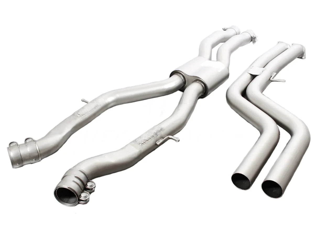 Remus Exhaust X-Pipe X Crossover & Link Pipes for BMW M3 F80 + M4 F82 (S55) – 70mm Stainless Midpipe/Mid-Pipe, Resonated or Non-Resonated, Centre/Center Cat-Back Middle Section – M3/M4 Competition Fitment | Resonator Delete Option